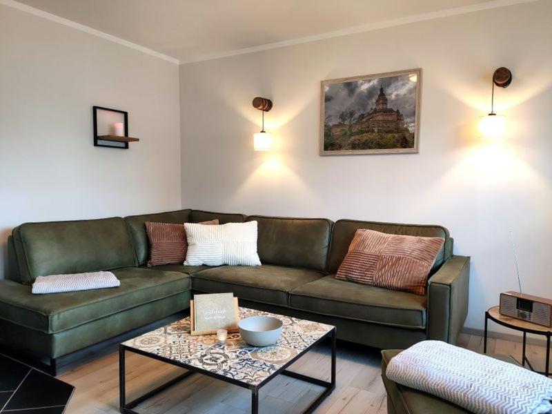 Ferienhaus Blaue Blume mit 11 kW Ladestation, Kamin, Terrasse, eingezäuntem Garten, WLAN, Netflix, Hunde willkommen! Güntersberge Exterior foto
